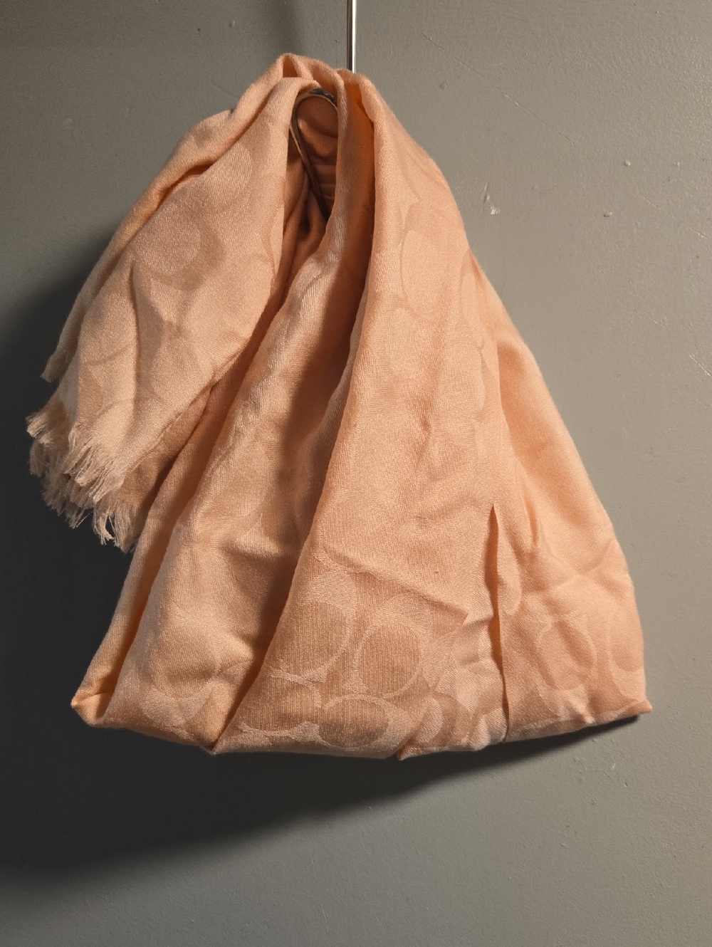 Coach Blush Signature Jacquard C Wrap/Scarf